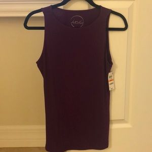 INC Purple Sleeveless Knit Shirt